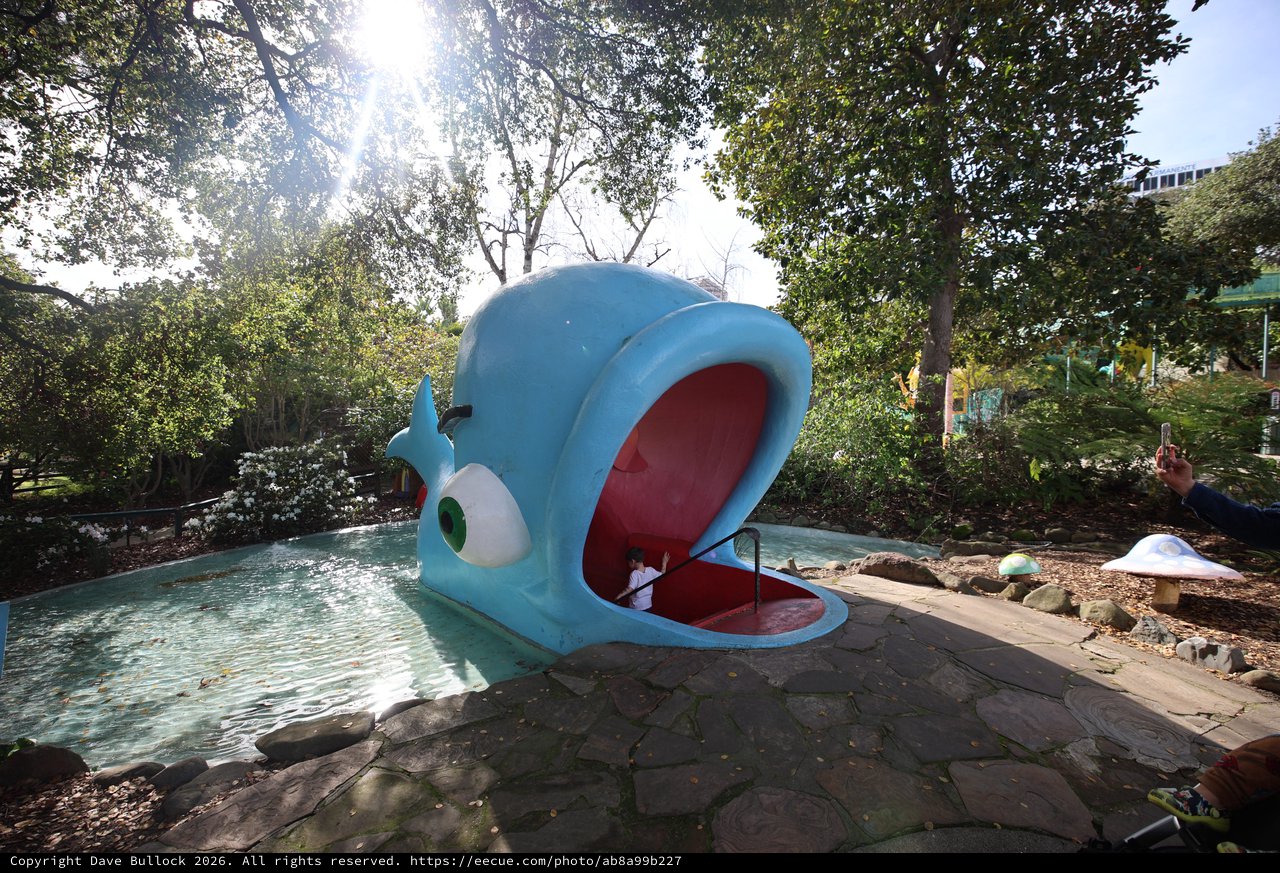 Giant Blue Whale Playground Structure at Fantasyland Park