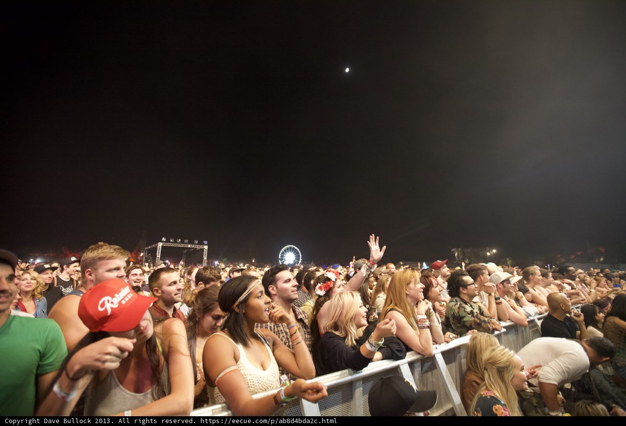 Nighttime Concert Crowd