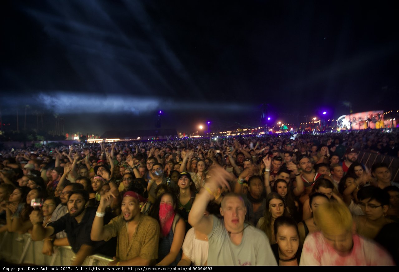 Coachella 2017 Crowd Under the Night Sky