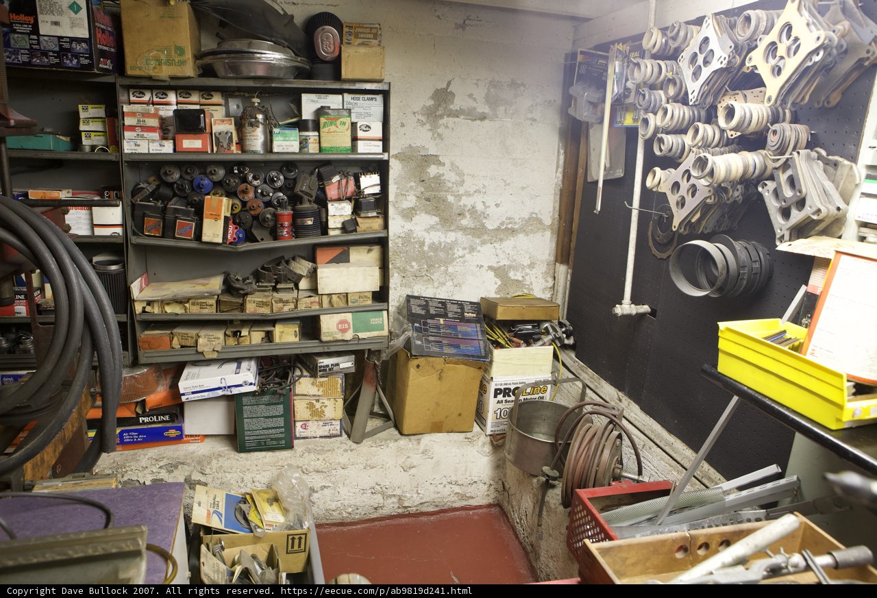 Mr. Jalopy's Cluttered Garage