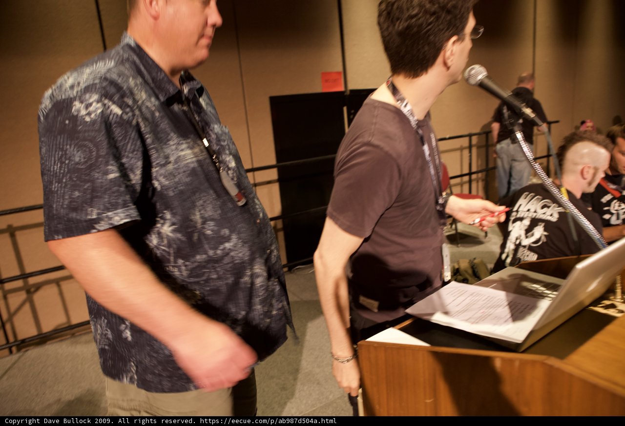 Jeff M at Defcon 17 presenting about consumer electronics
