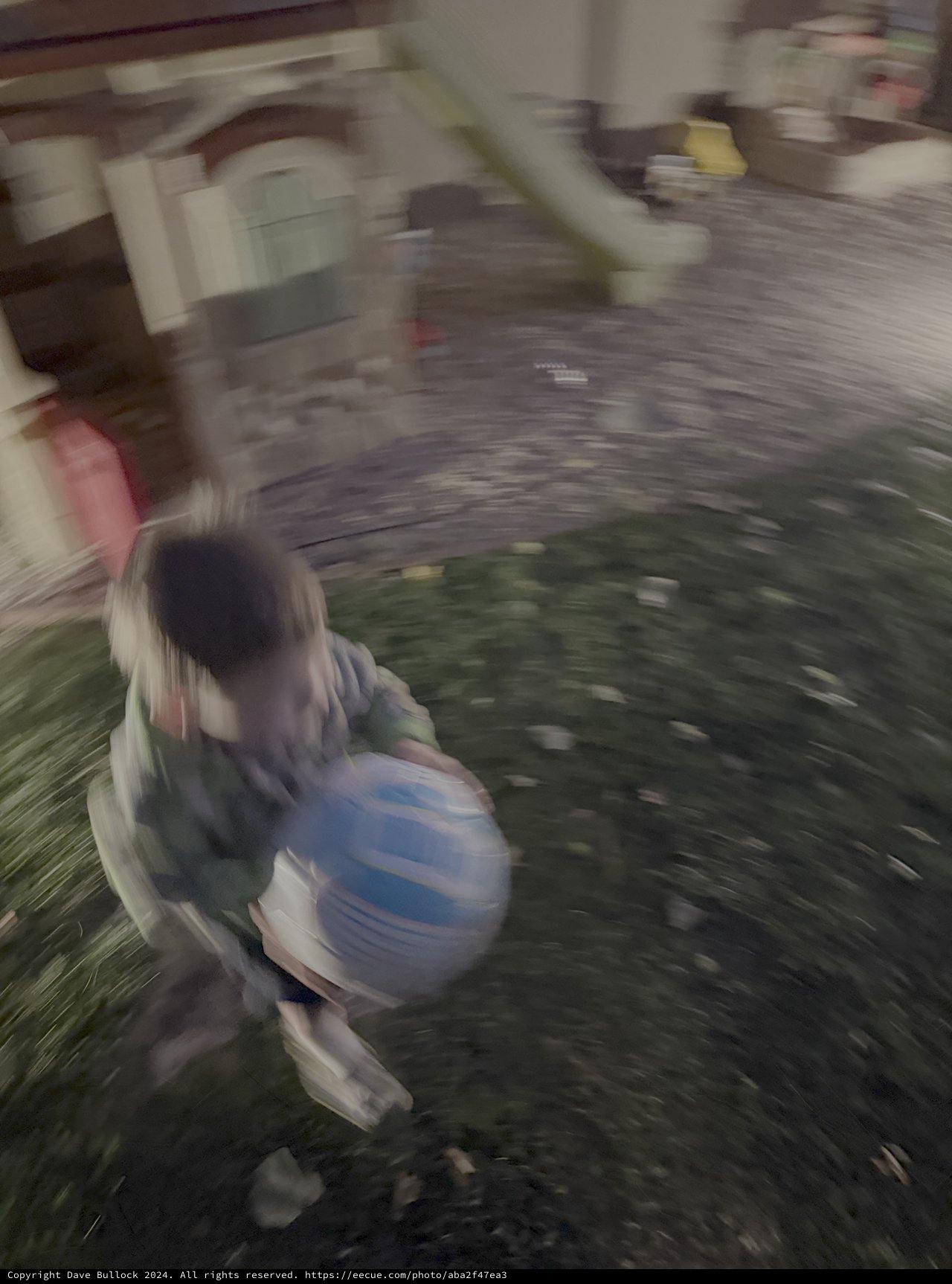 Child Playing in Flooded Underground Space