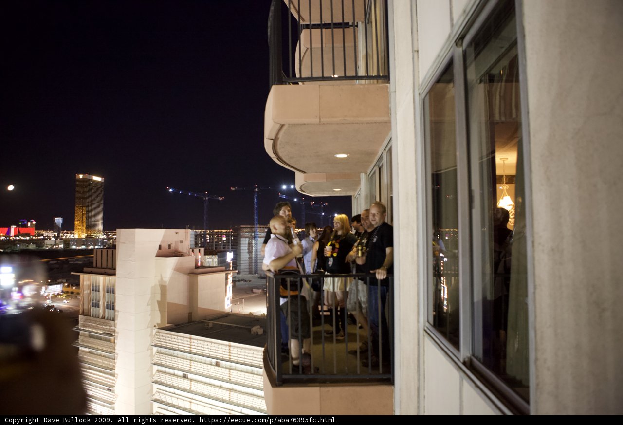 Night View from a Restaurant Balcony