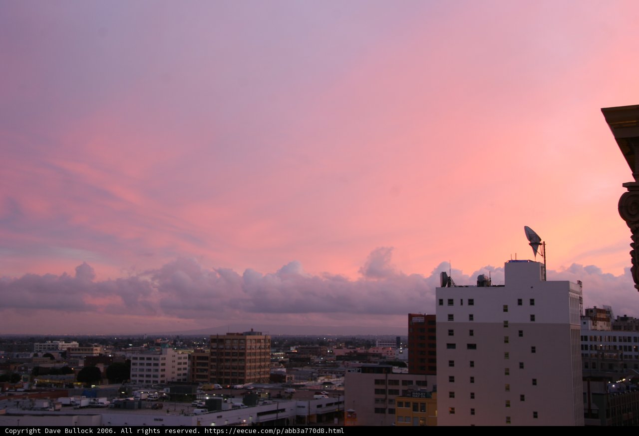 Pink Sky Above the Metropolis