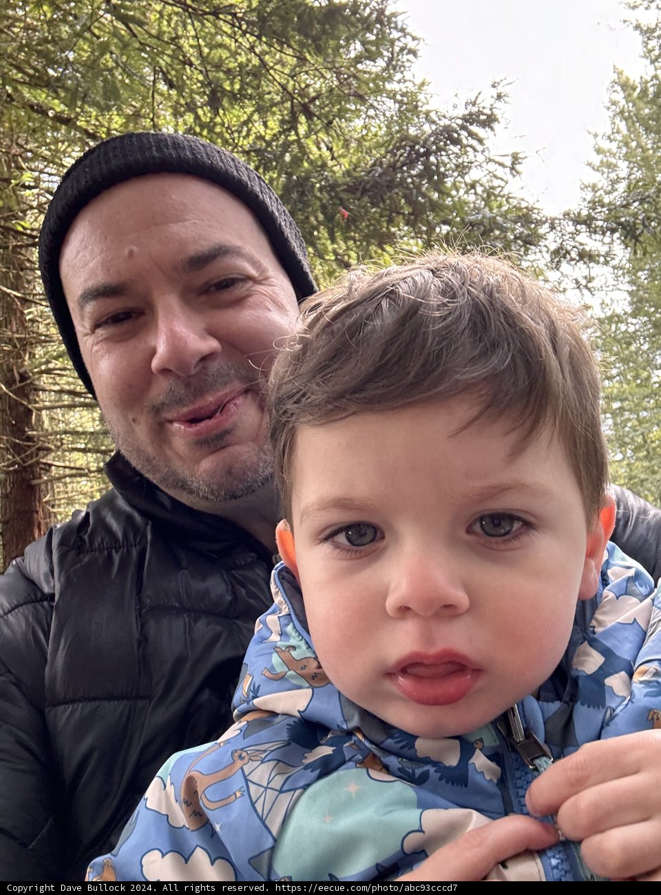 Father and Son Adventure in the Woods
