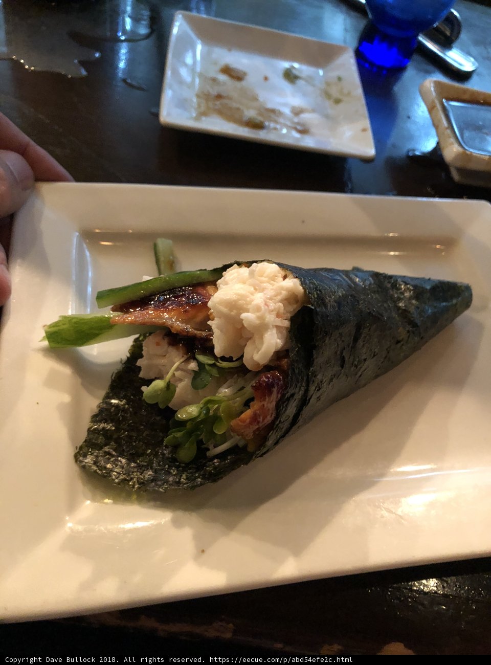 Asparagus Wrap on a White Plate