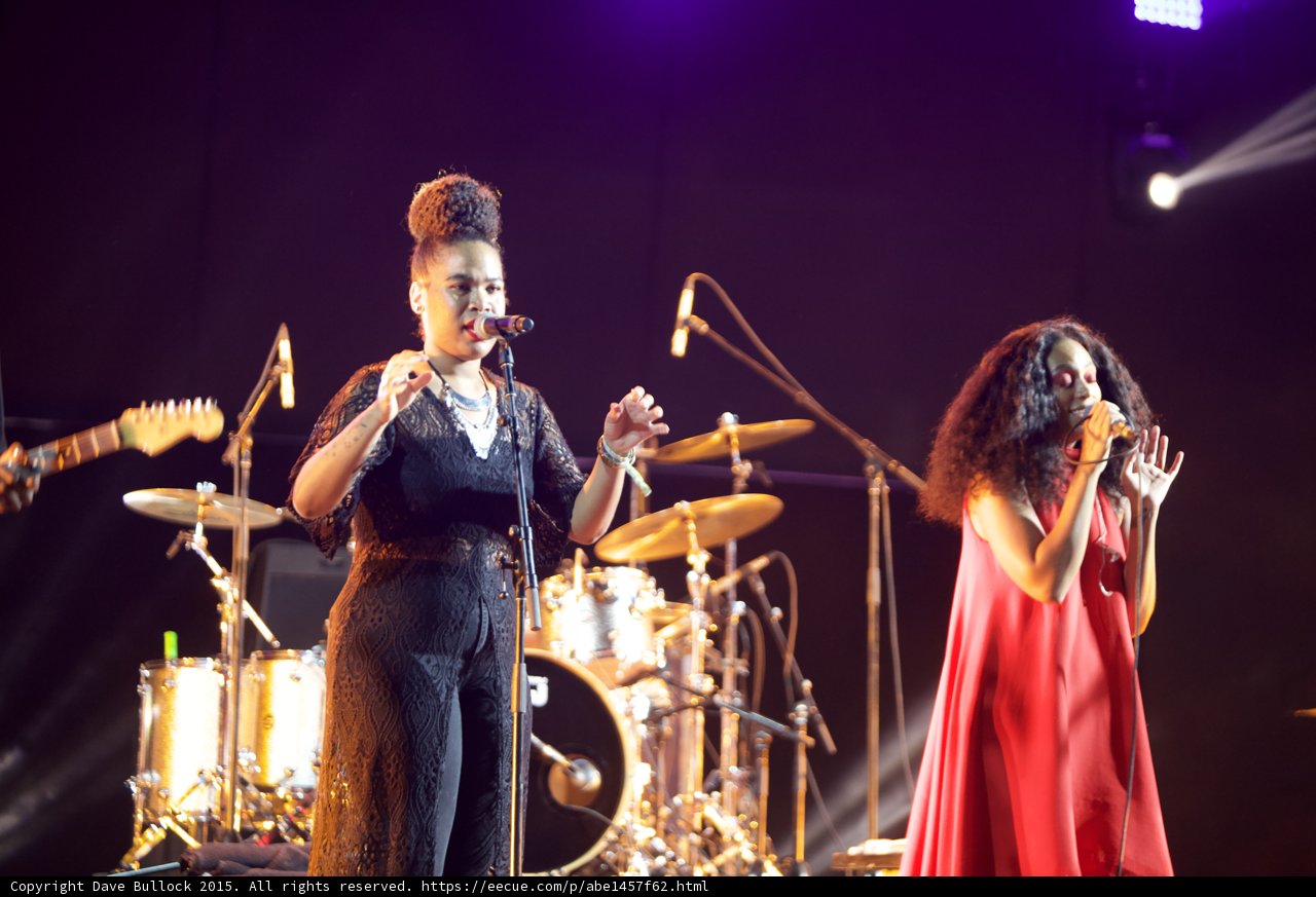 Solange Red Dress Backing Vocalist Black Lace Both Singing Drum Kit Guitarist