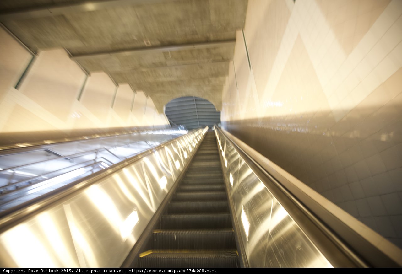 Metro Escalator Looking Up