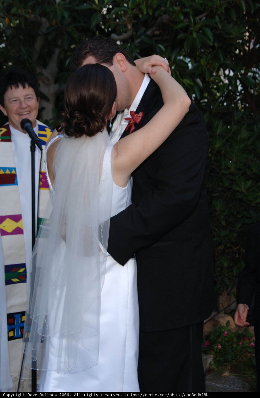 Tender Wedding Kiss