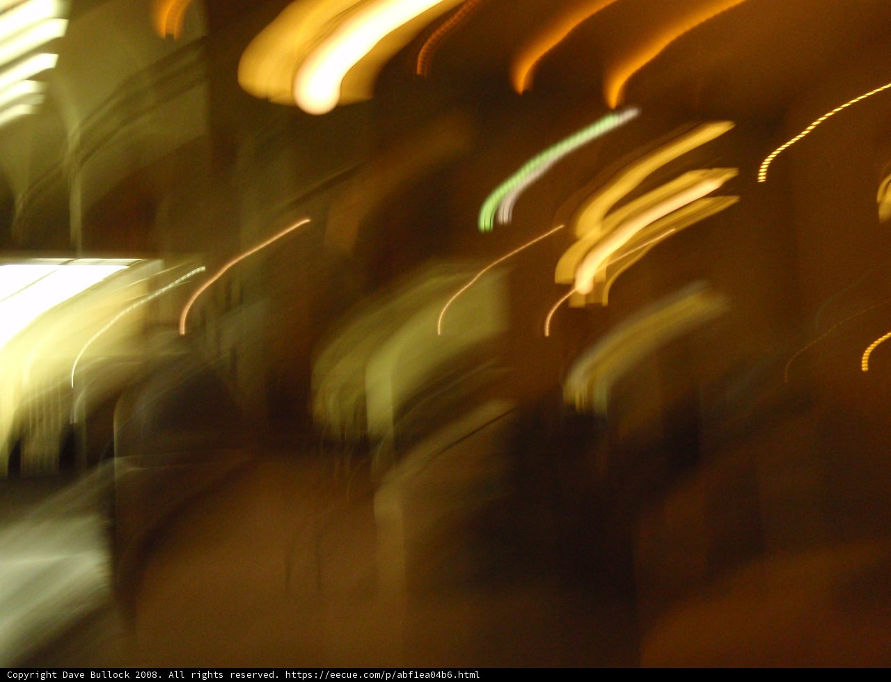 Blurry Terminal Building with Lights
