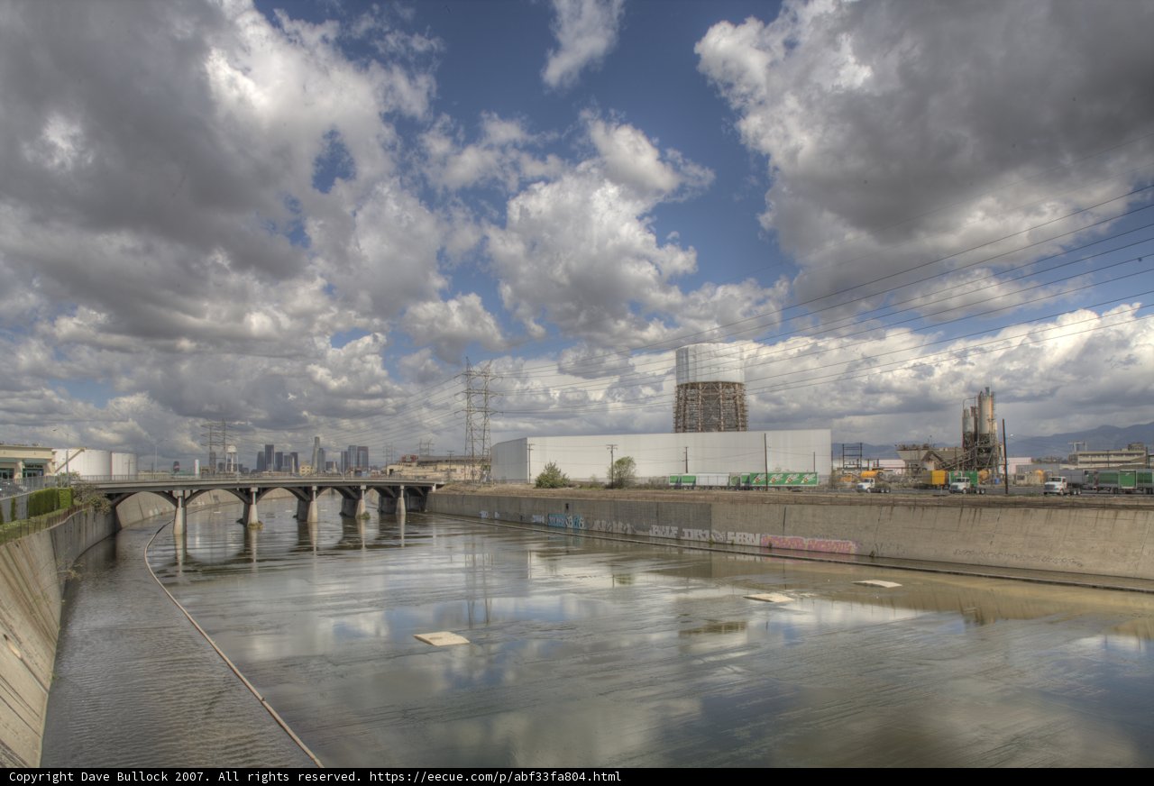 Los Angeles River and Downtown