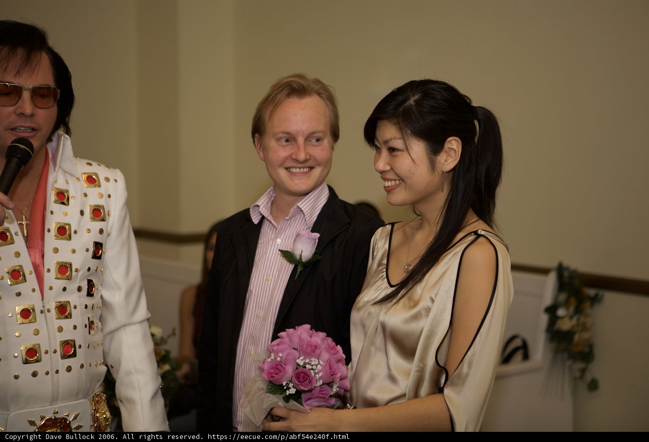 Elvis Couple at Wedding