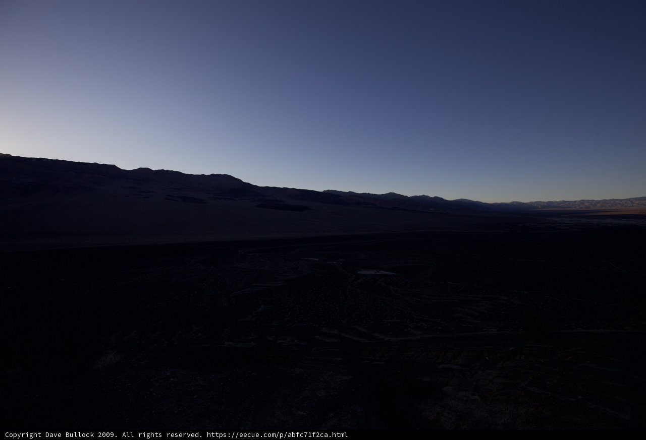 Peaceful sunset at Death Valley National Park