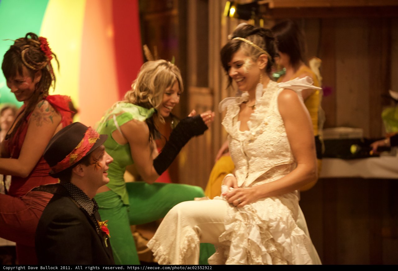 The Happy Bride and Groom with their Entourage