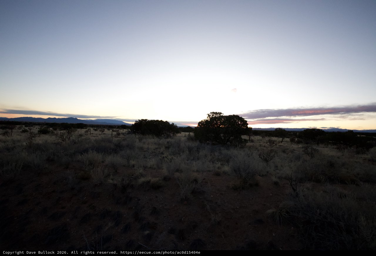 Desert Twilight Over New Mexico Wilderness
