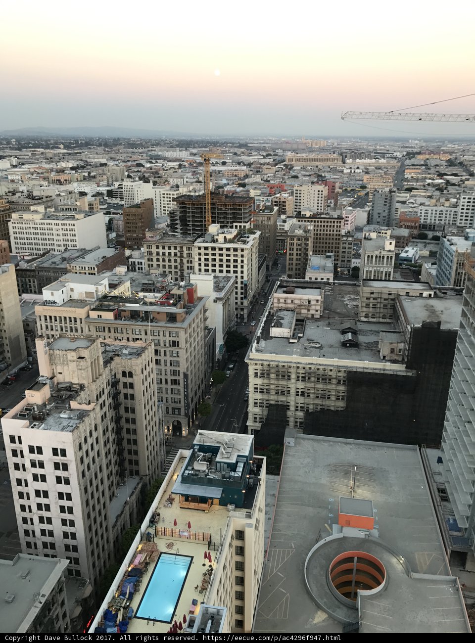 Urban Landscape at Sunset in Los Angeles