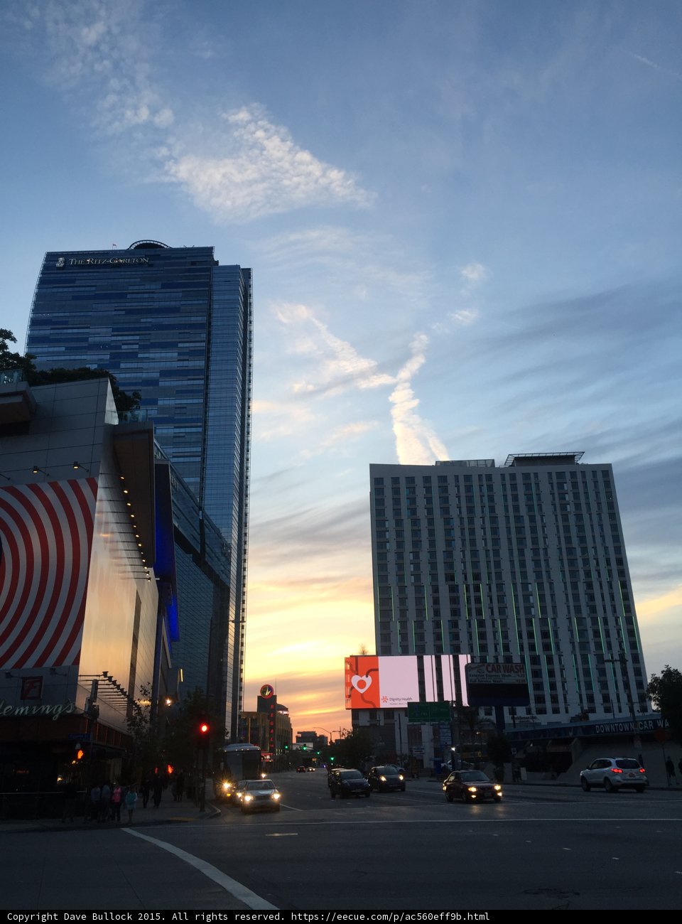LA Live Sunset with Dignity Health Billboard