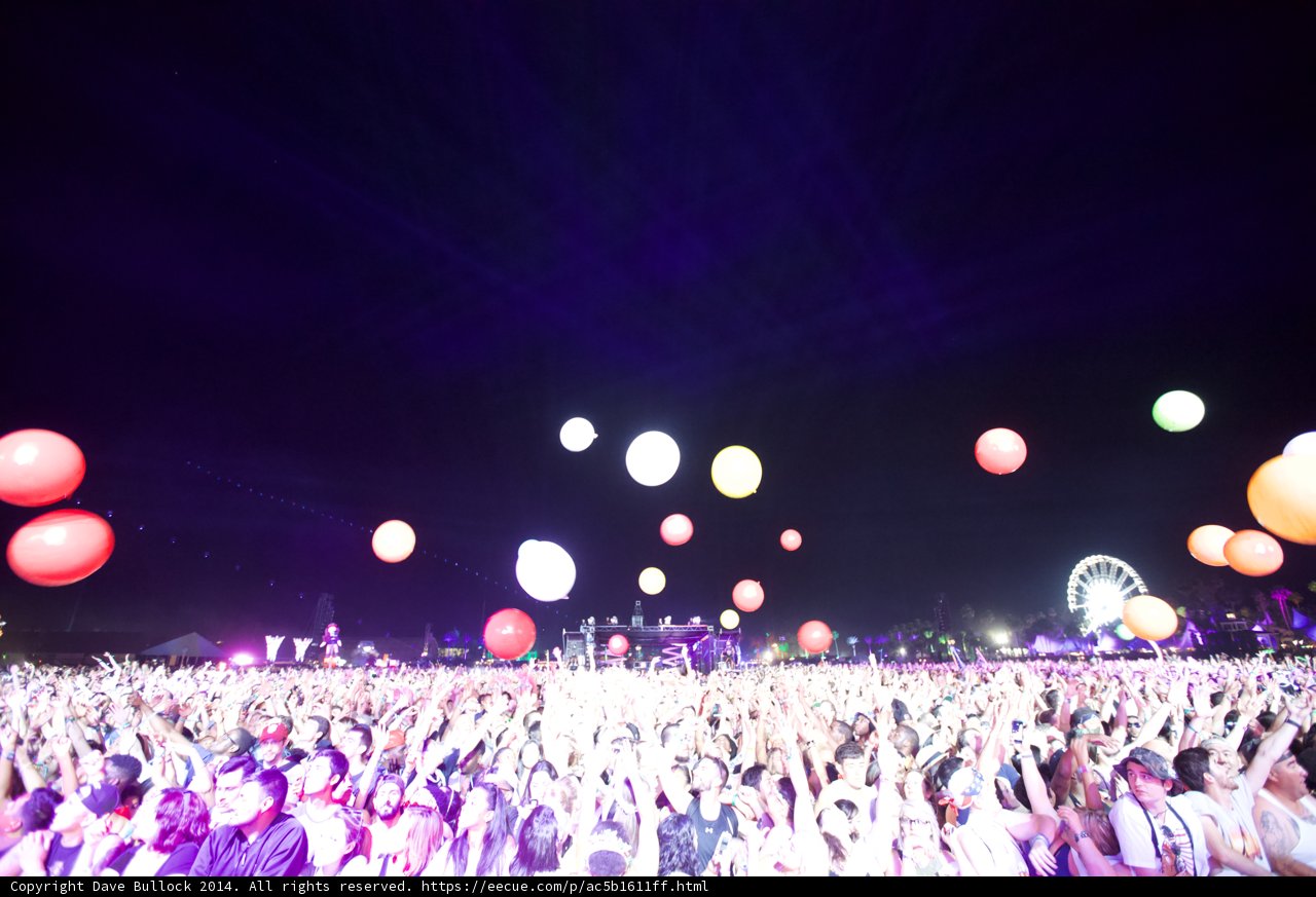 Balloons Light Up the Night Sky at Coachella Music Festival