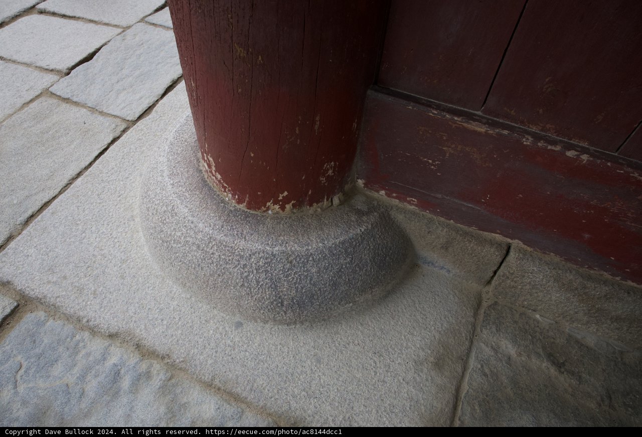 Vibrant Koreana: Stone Pillar and Wooden Post