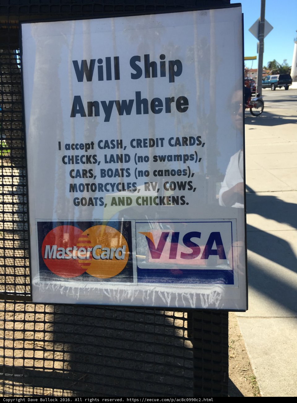 Will Ship Anywhere Advertisement