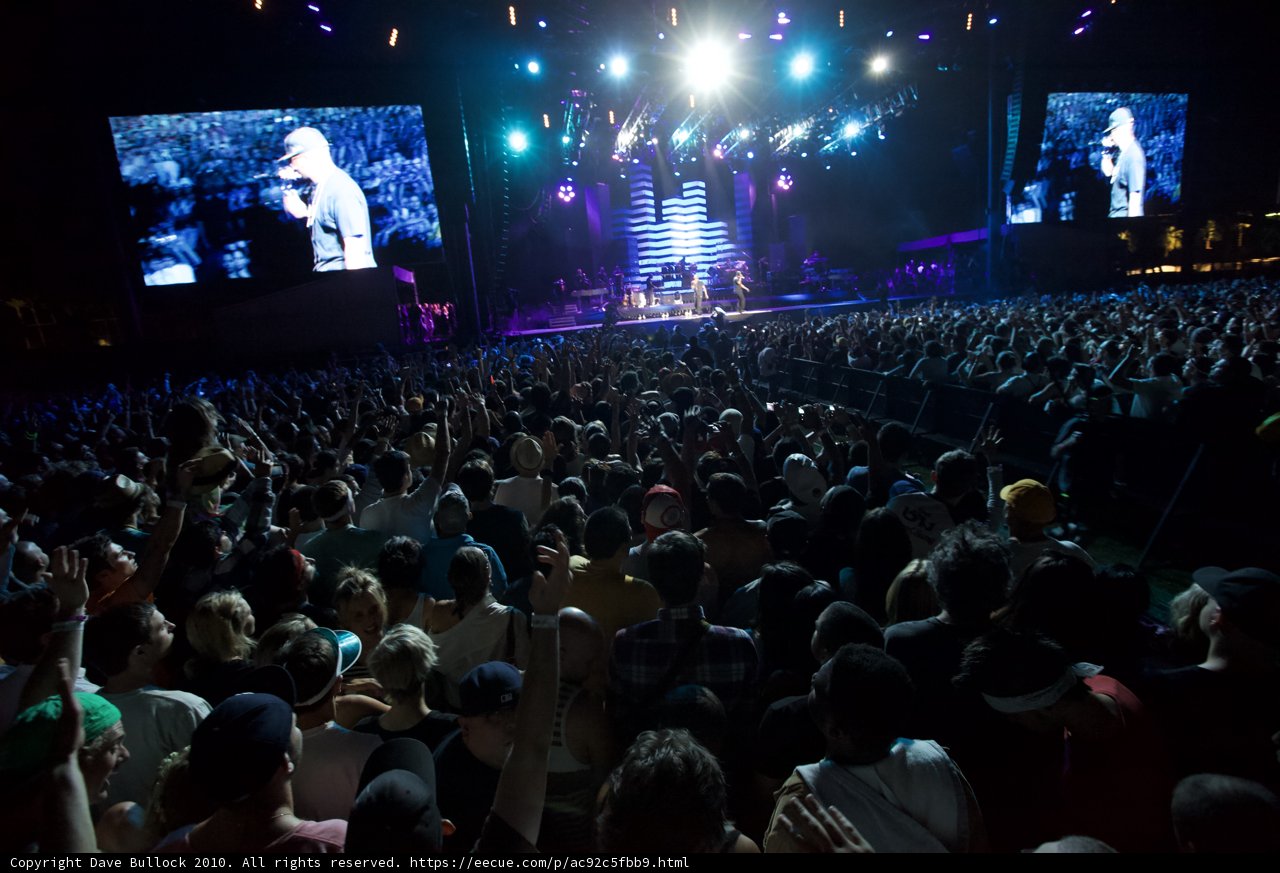 Concert Crowd in the Spotlight
