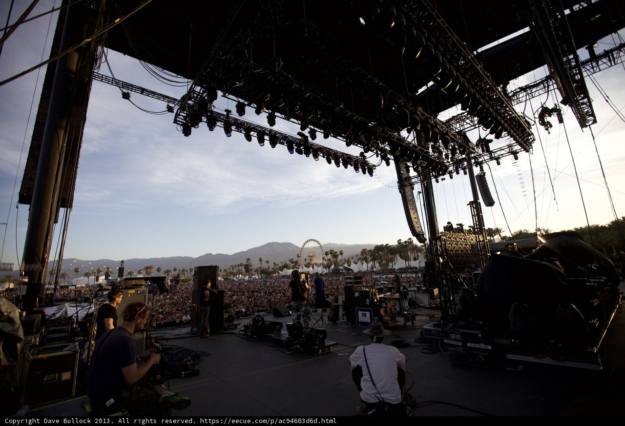 Coachella Crowd Rocks Out Against Mountain Backdrop