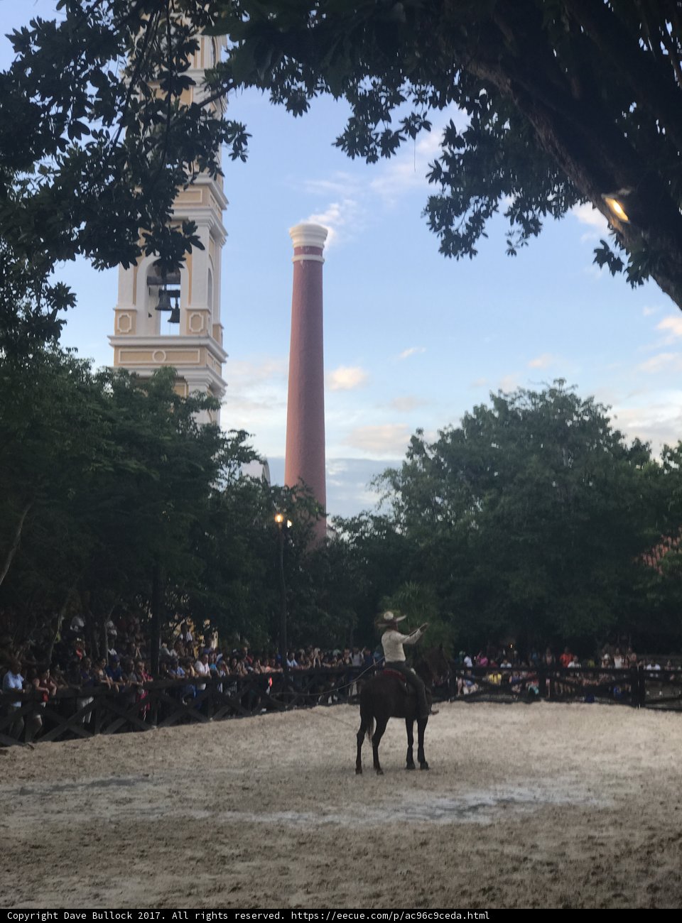 Equestrian in front of the Clock Tower