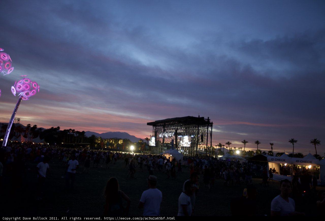 Silhouette Crowd at Sunset Concert