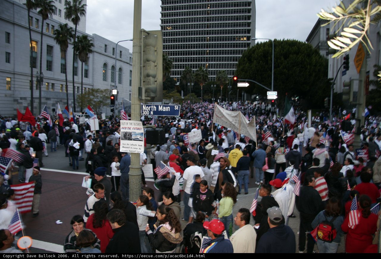 Patriotic Crowd Marches in Metropolis