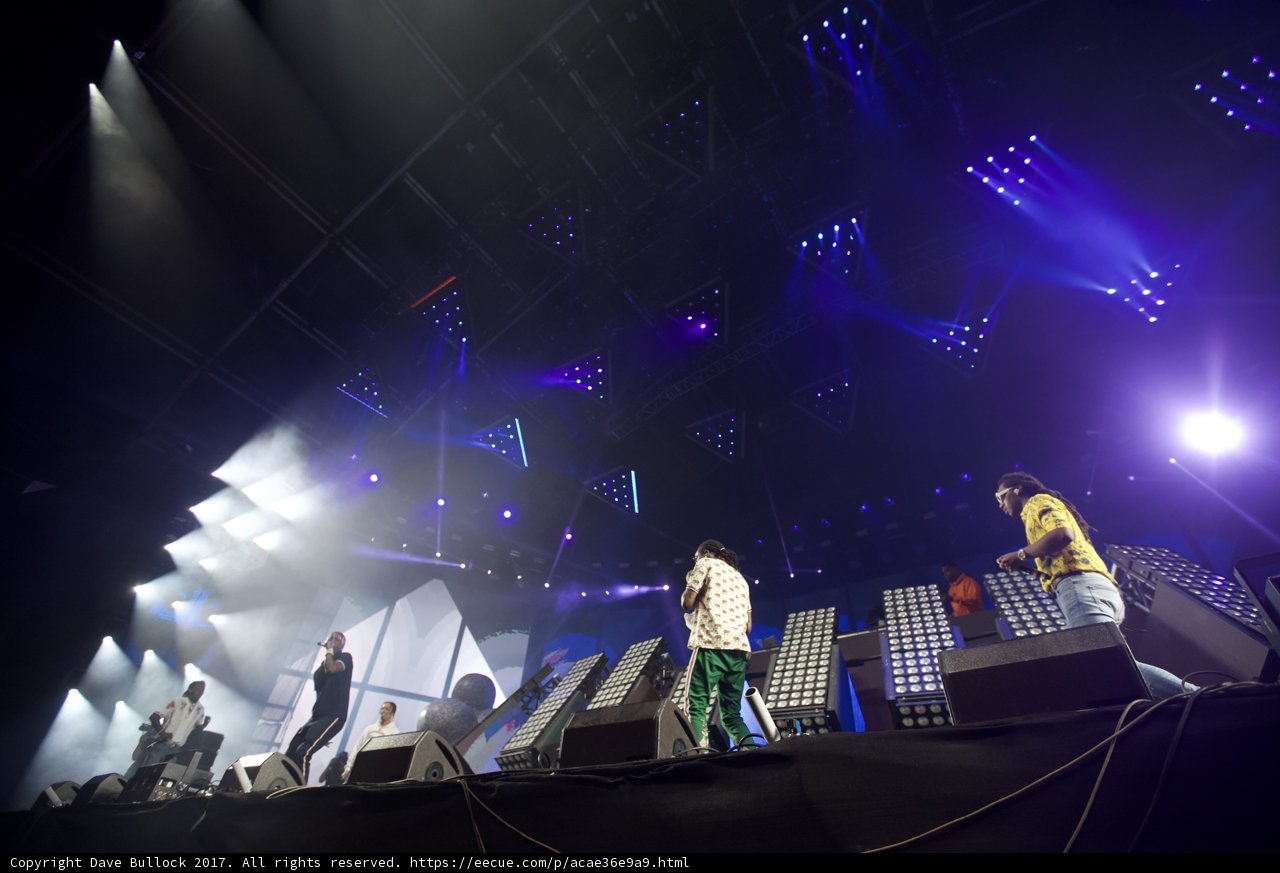 Rocking the Stage in Bright Lights