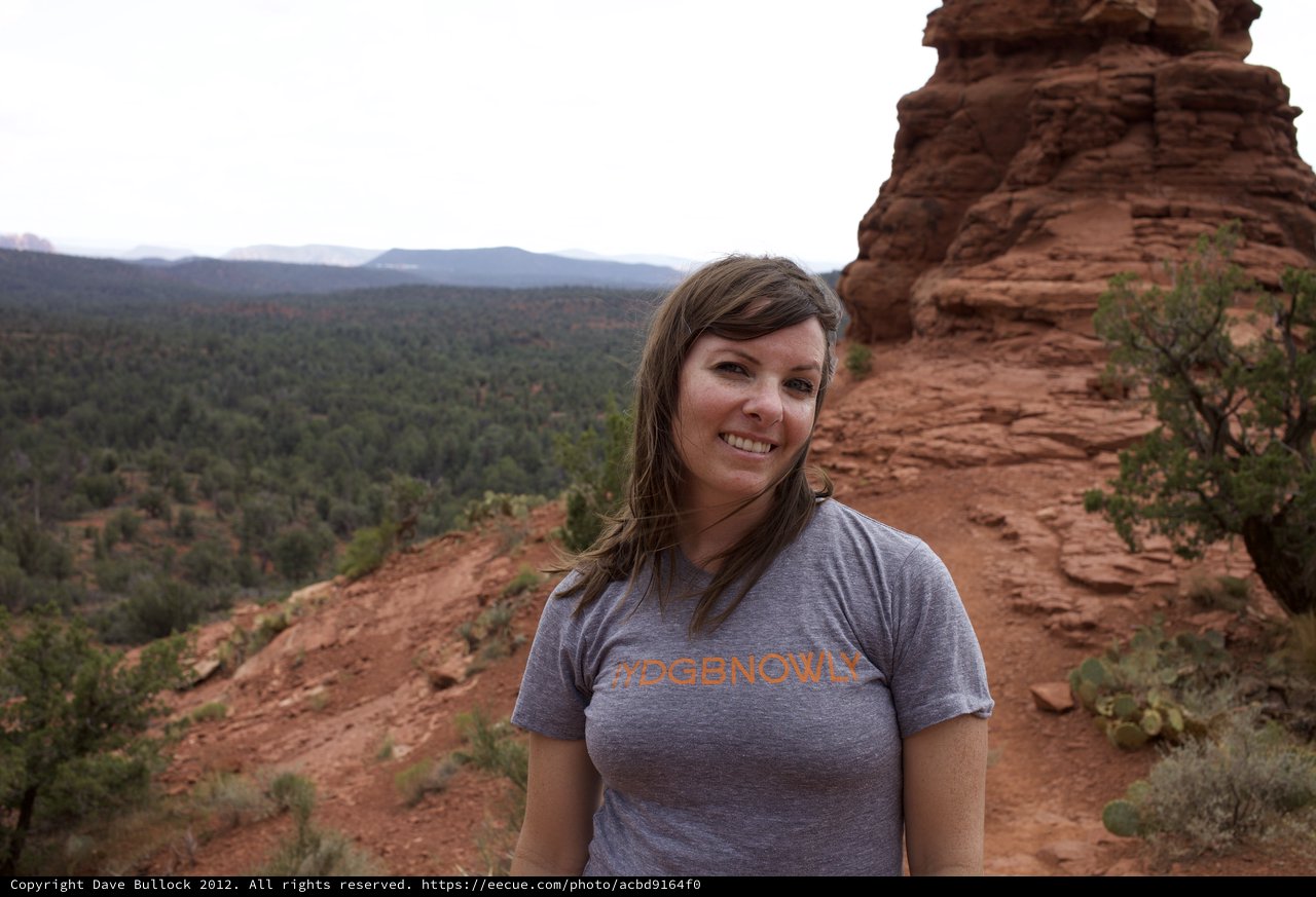 Smiling Hiker Amid Sedona's Red Rock Formations