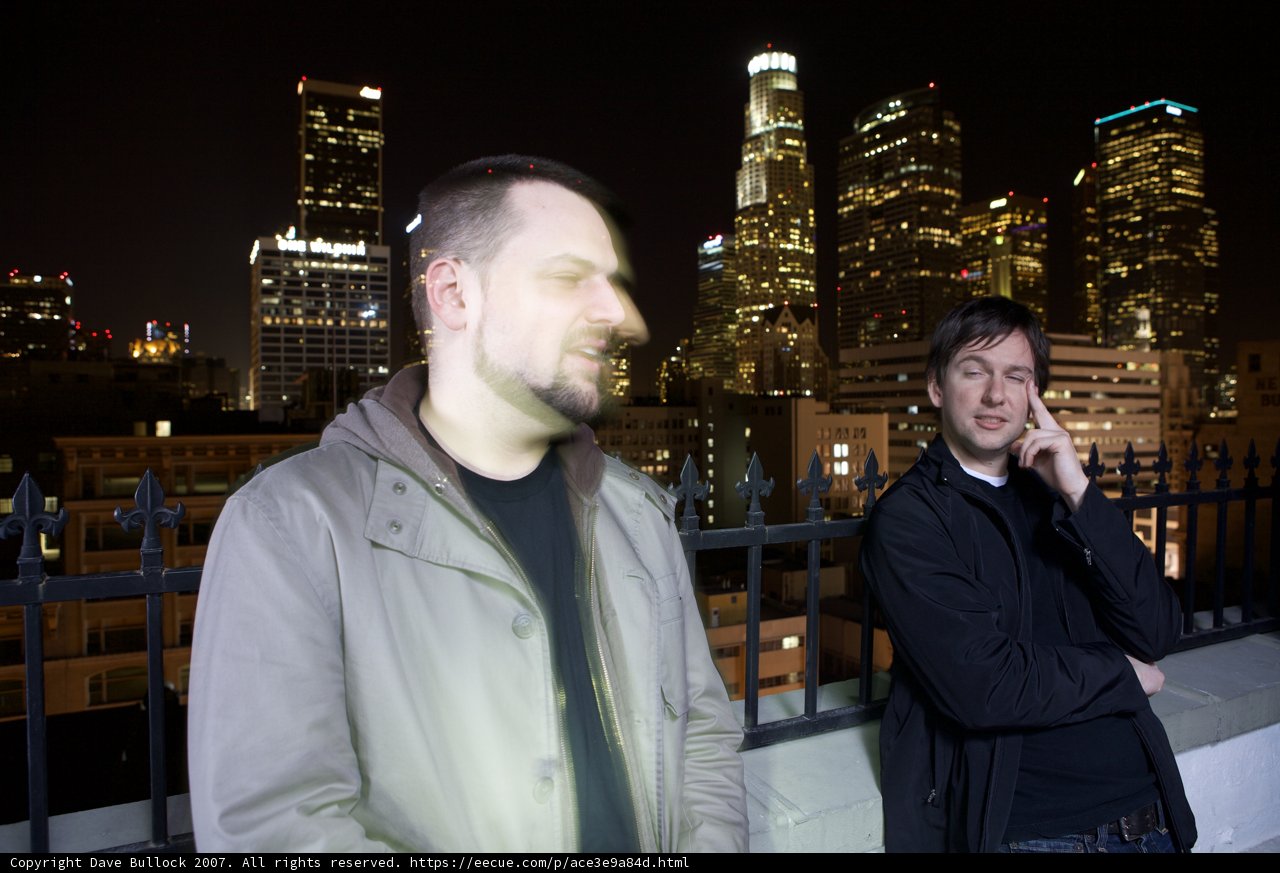 Two Men Admiring the Urban Metropolis