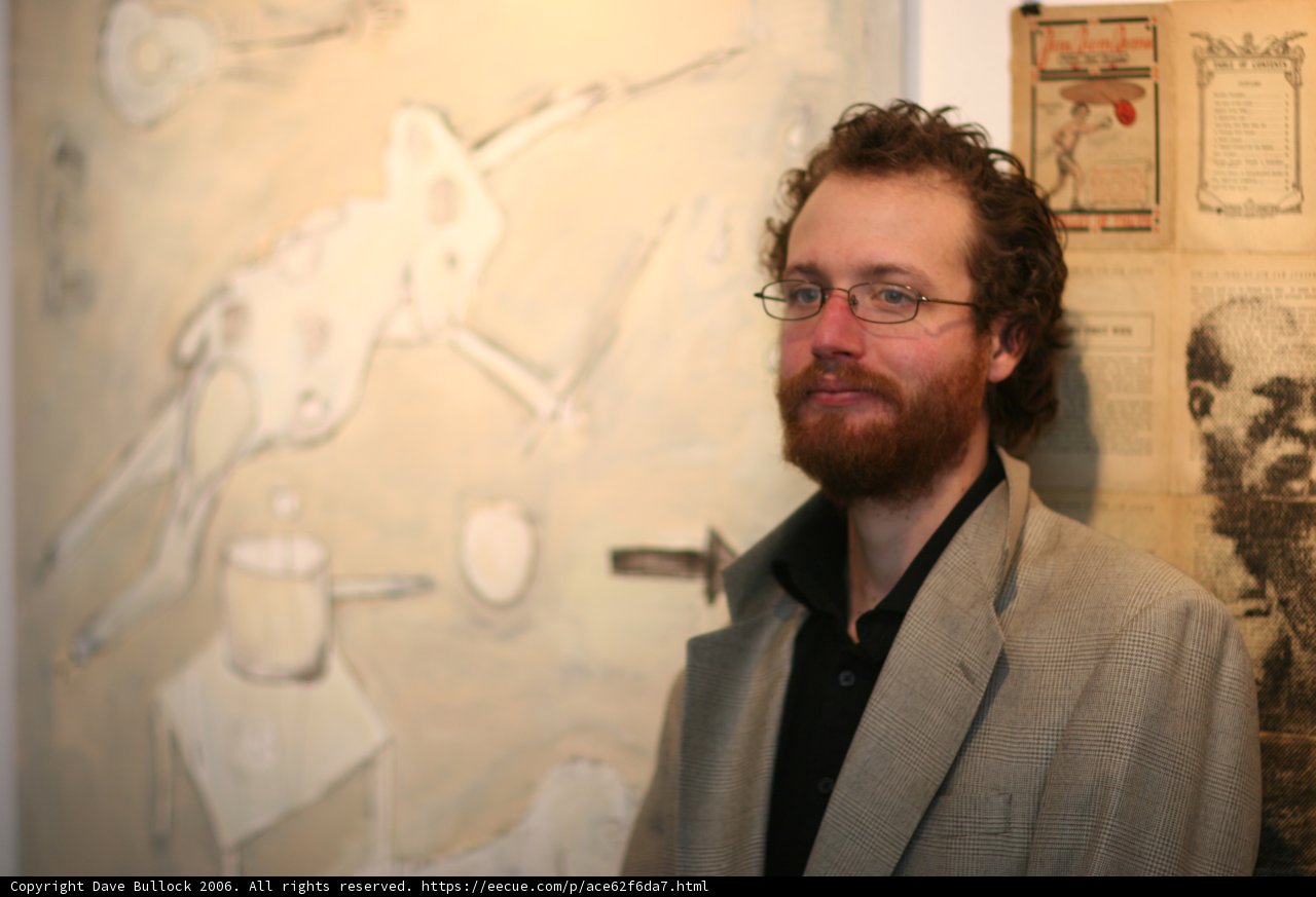 Art Enthusiast Admiring Portraiture