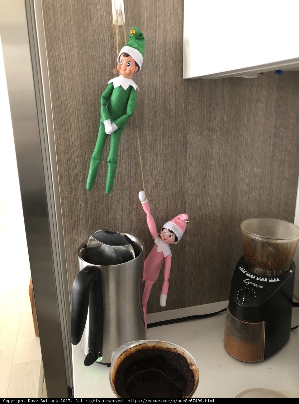 Two Elfs Add Charm to the Kitchen
