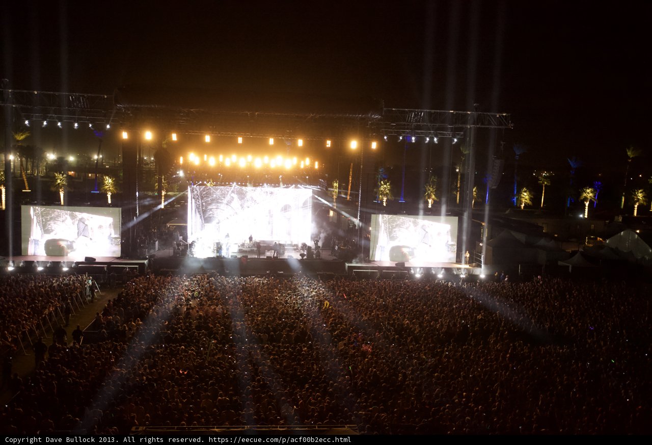 Coachella Rock Concert Lights Up the Night Sky