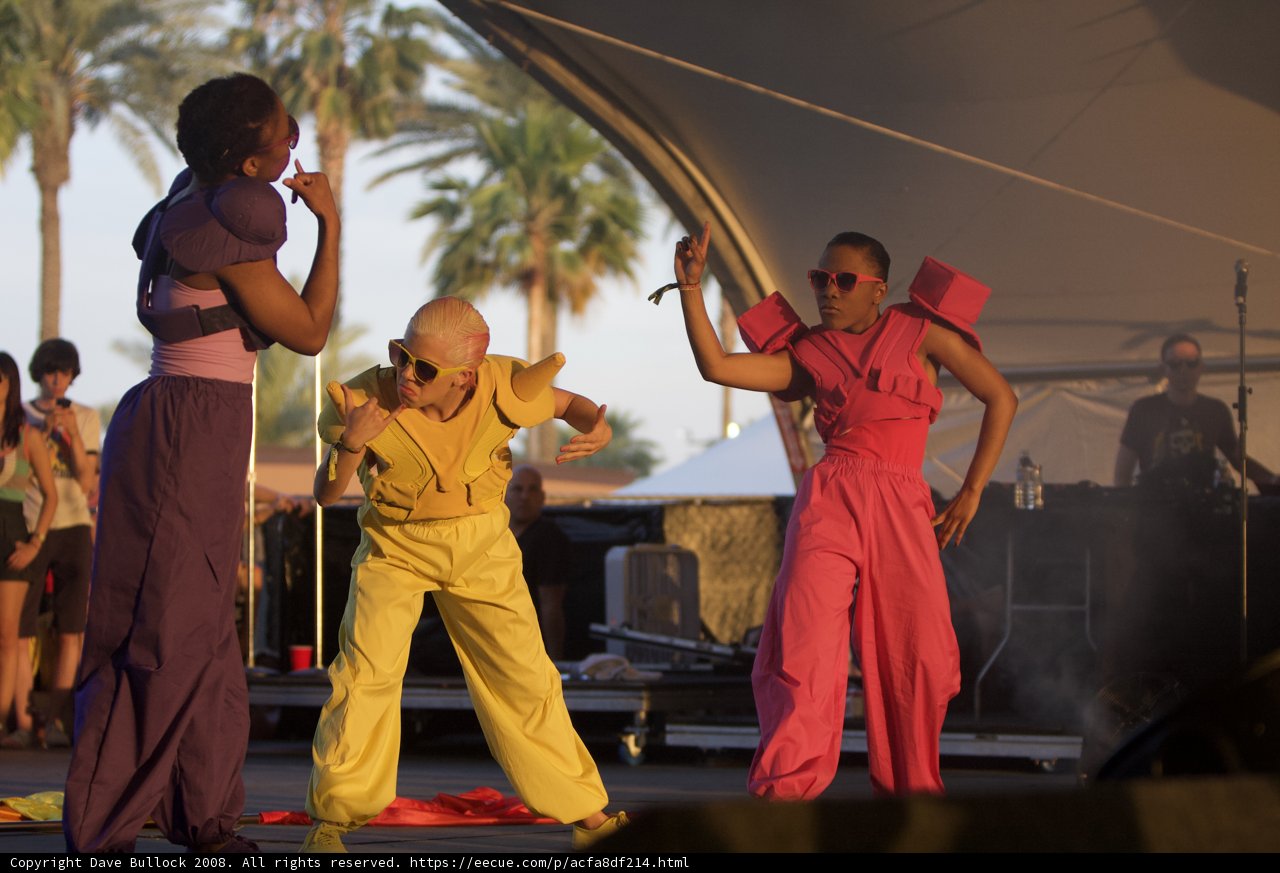 Colorful Performers at Coachella Festival