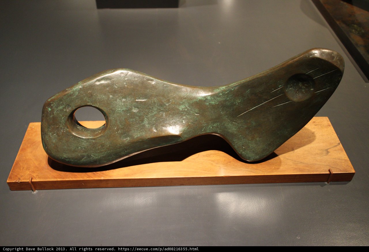 Bronze Fish Sculpture on Wooden Stand