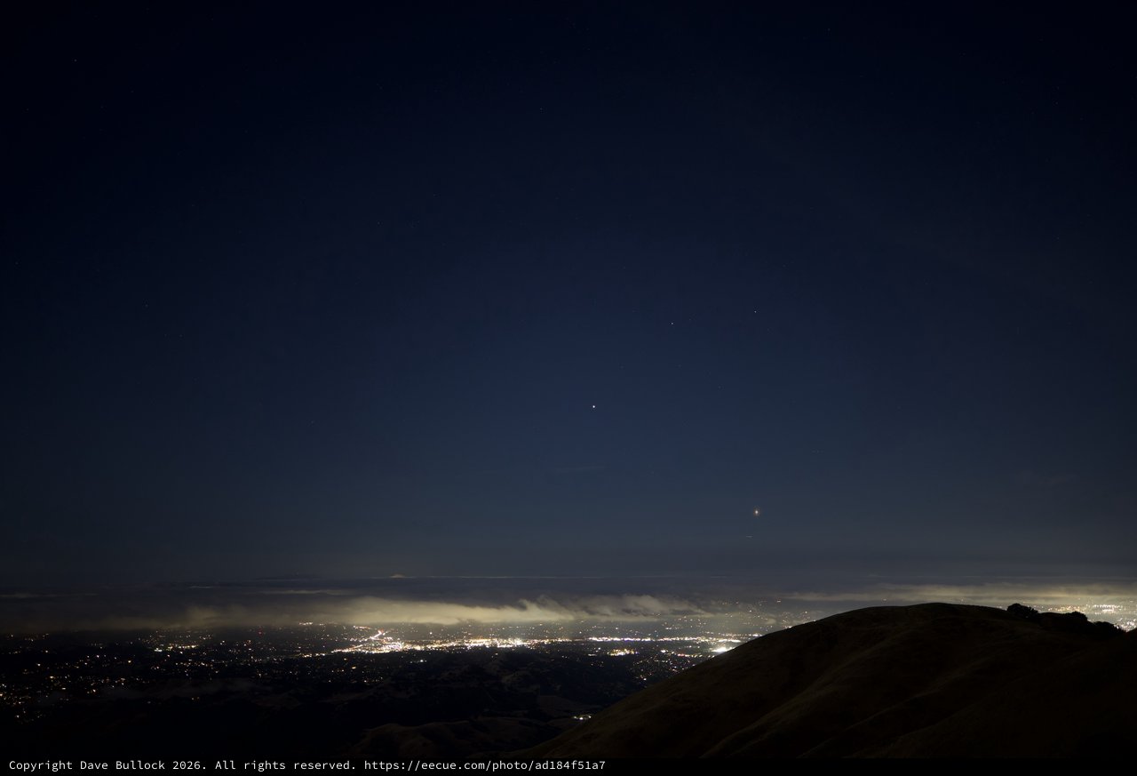 City Lights Glow Beneath a Star-Filled Night Sky