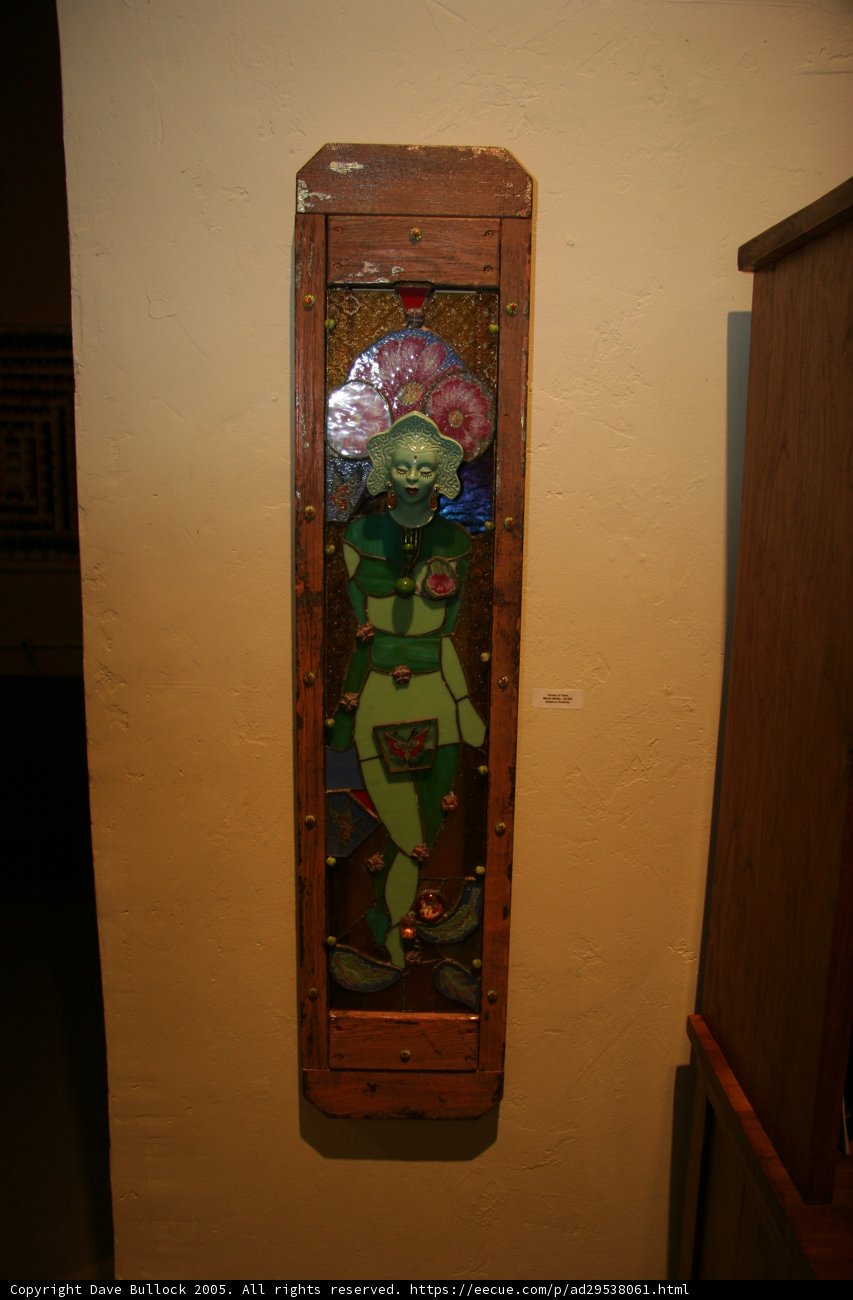 The Stained Glass Wooden Doorway