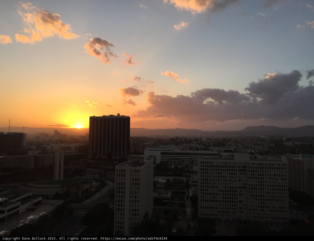 Sunset over the Mexico City Skyline
