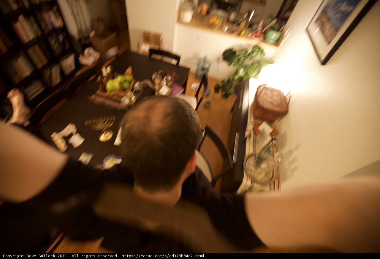 Arms Up at the Living Room Table