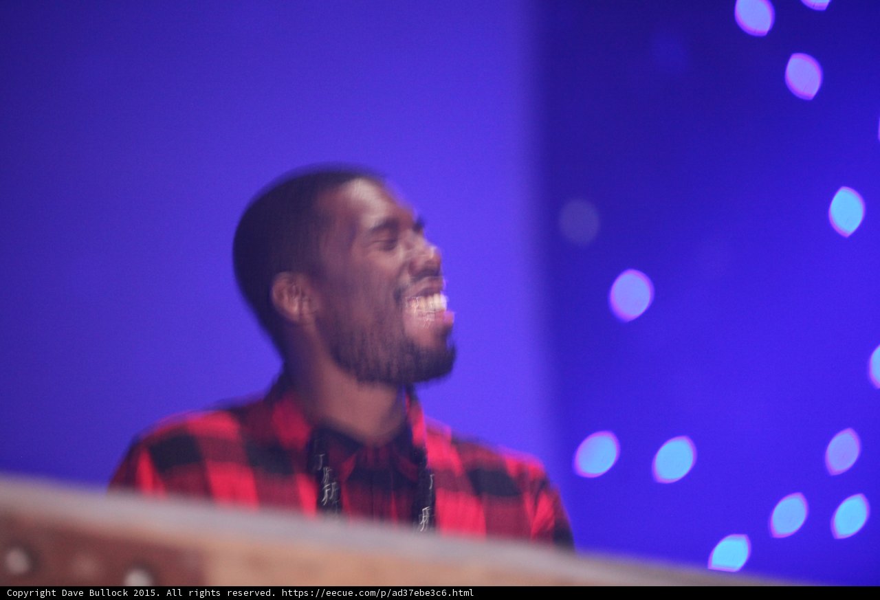 DJ Laughing on Stage