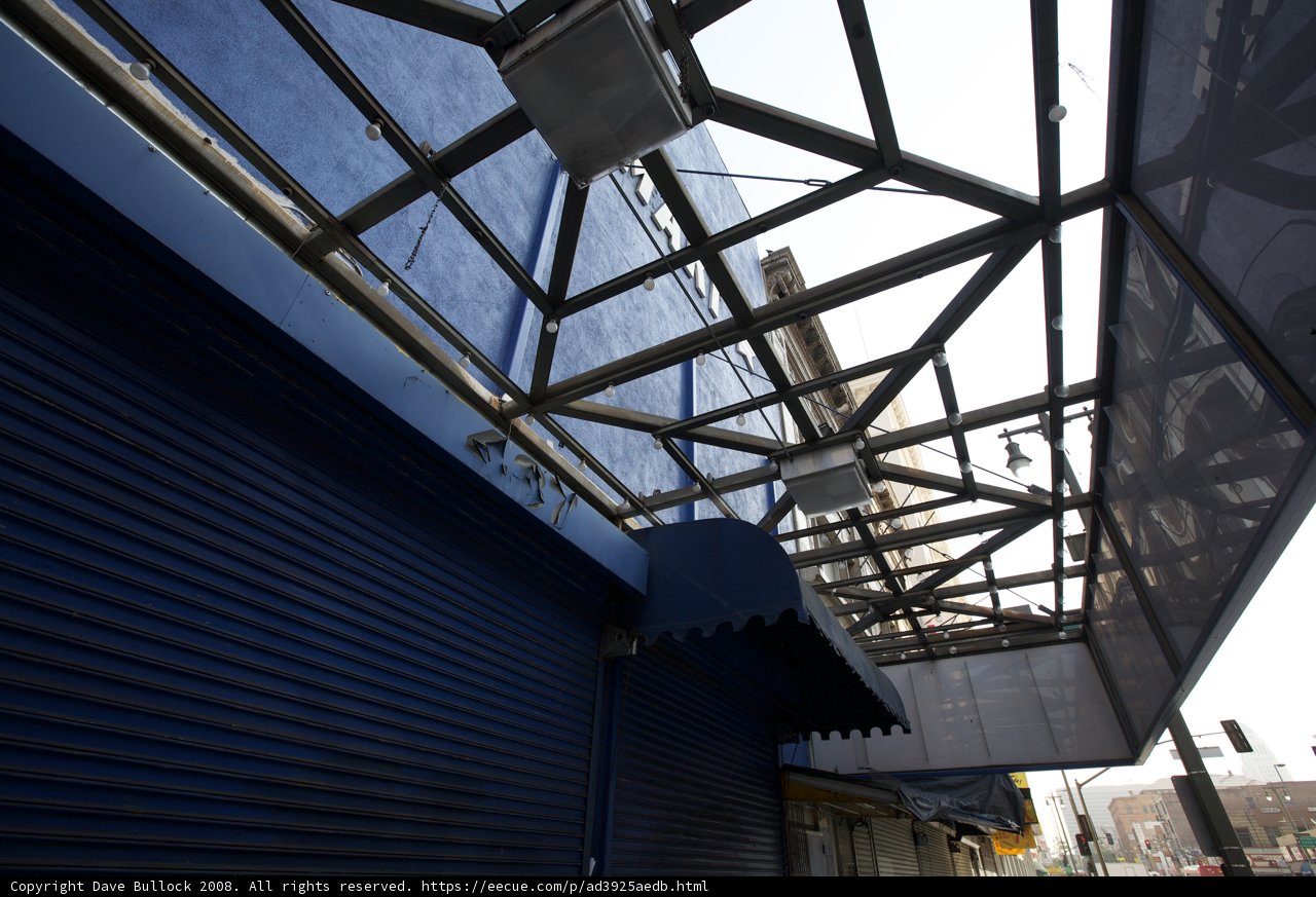 Blue Building with Metal Roof