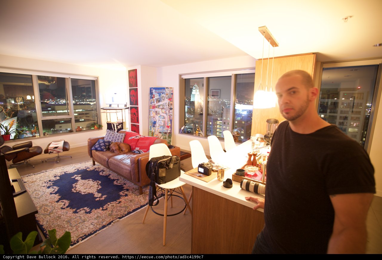 Man Relaxing in His Cozy Living Room