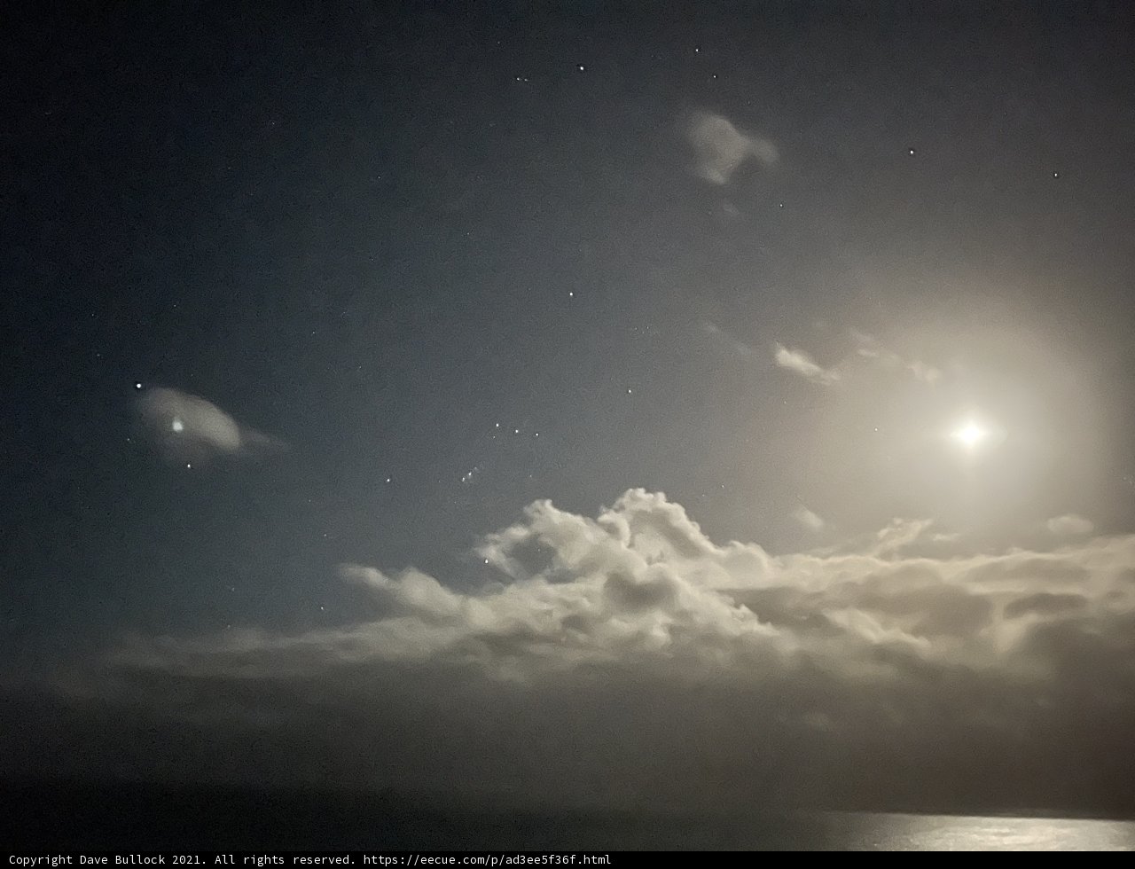 Full Moon over a Cloud-Filled Sky