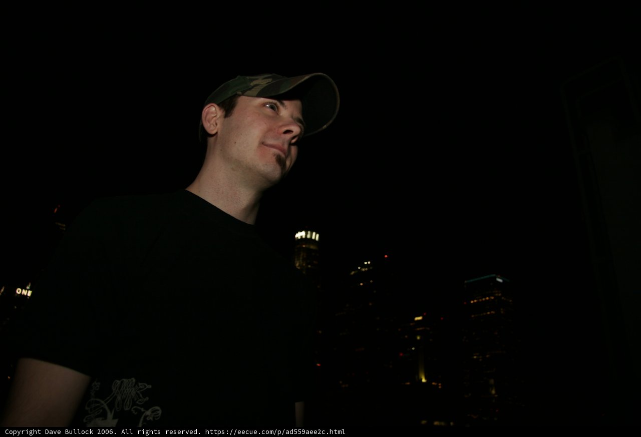 Black Shirted Man in the Night Sky