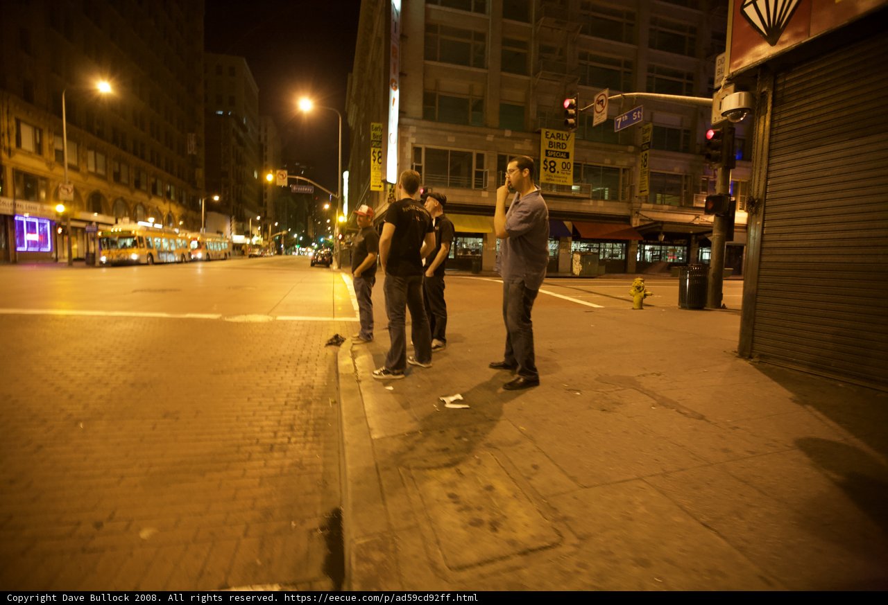 Nighttime Urban Gathering