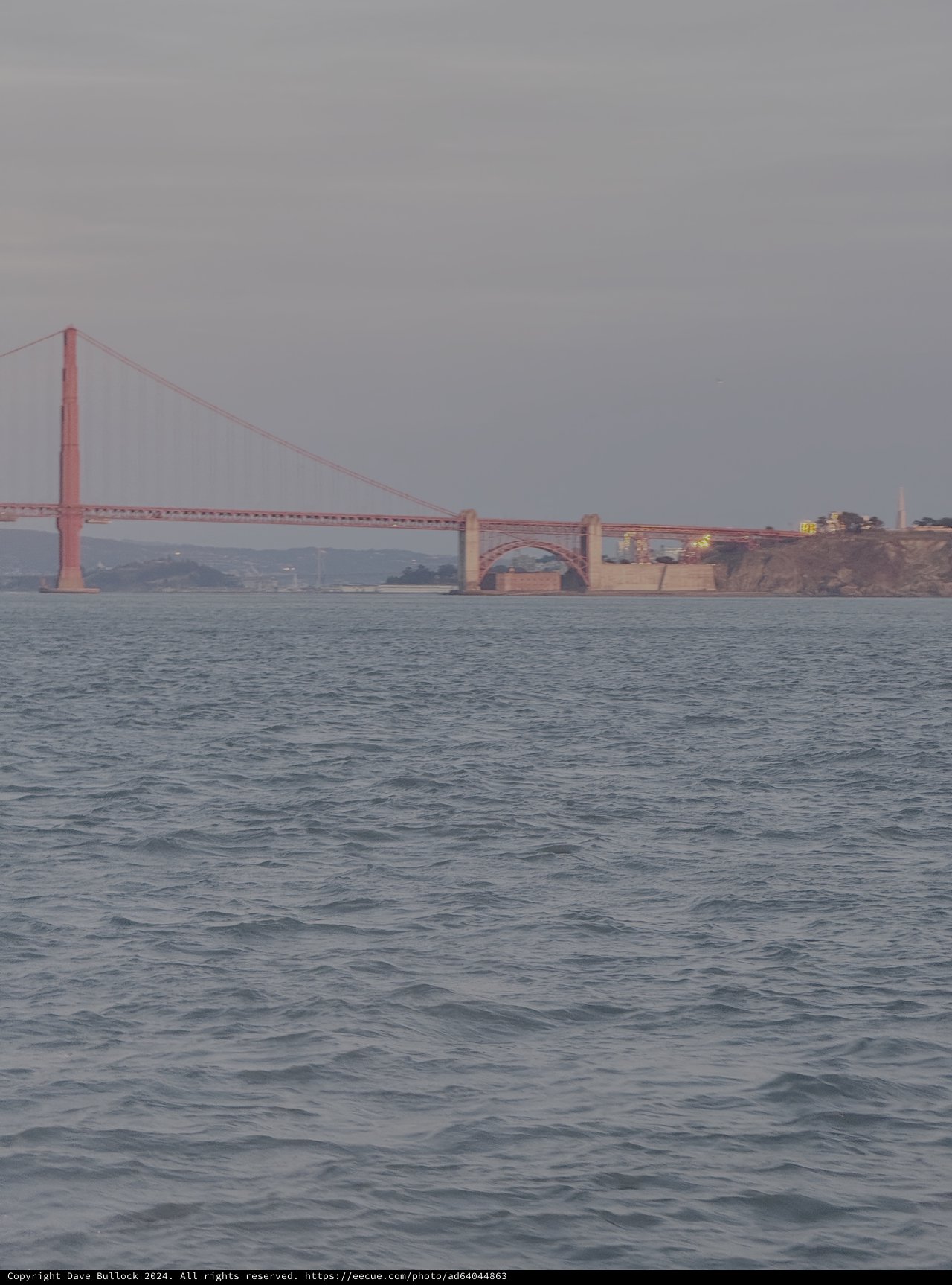 Golden Gate Bridge Through Misty Waters