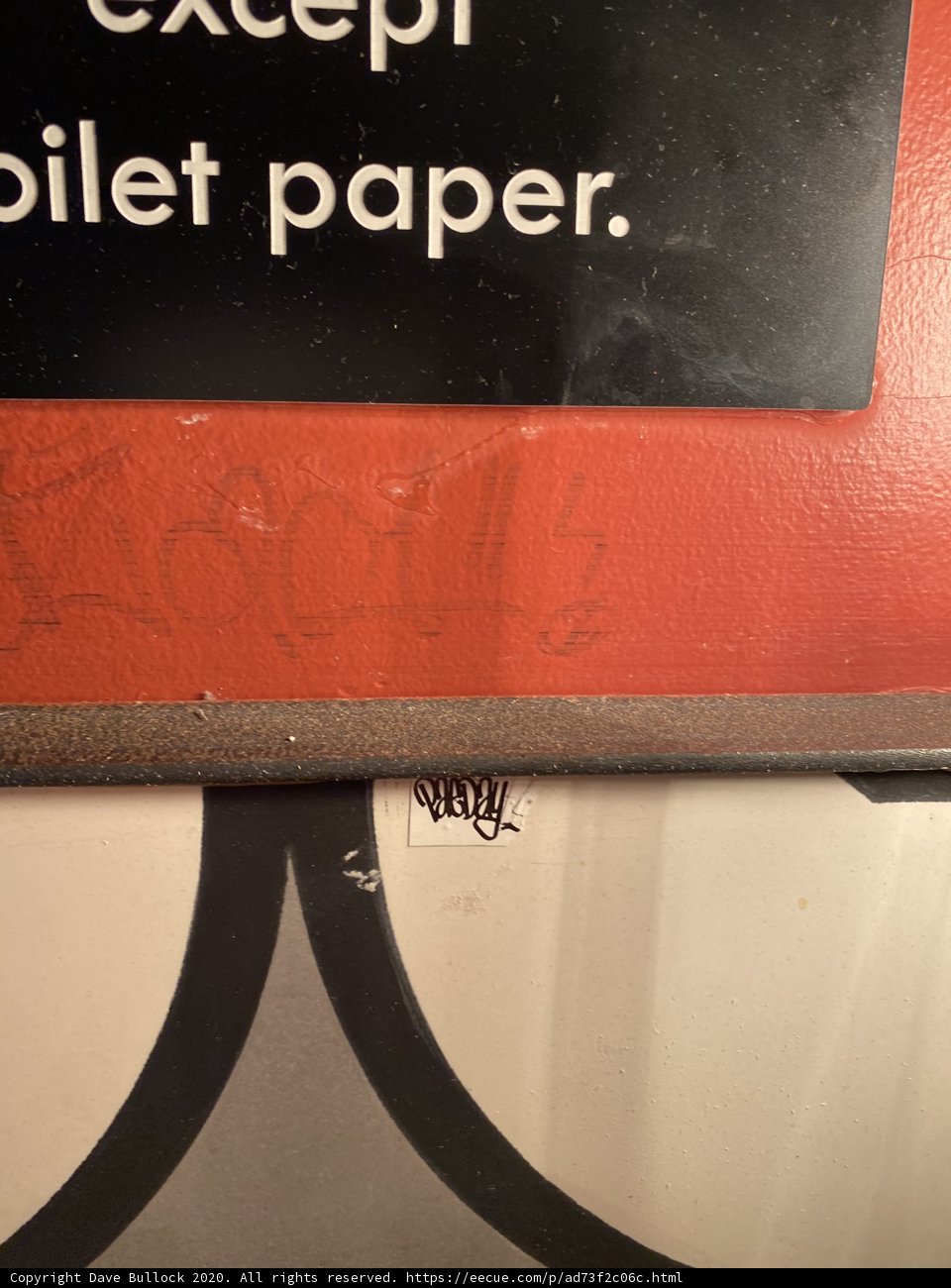 Text on the TP Dispenser