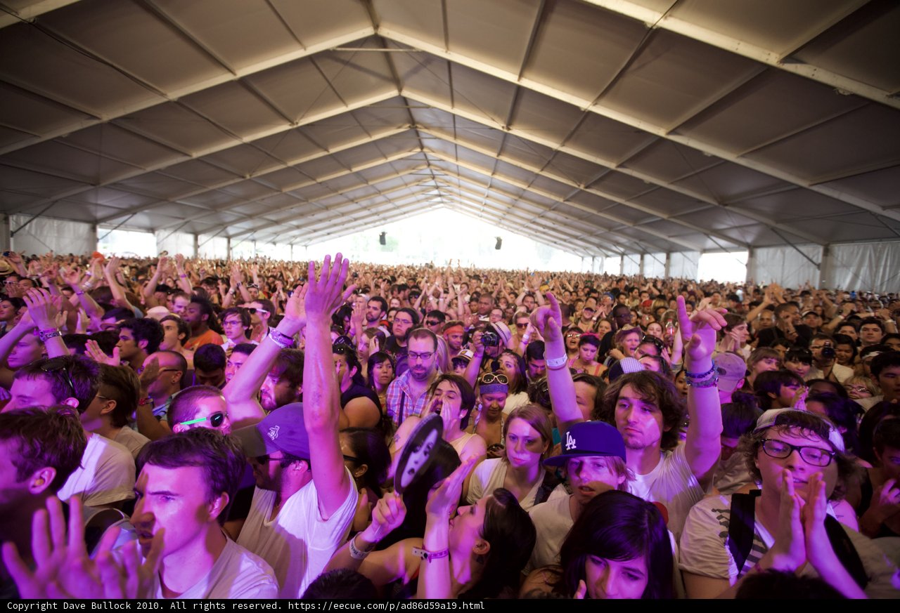 Urban crowd at Coachella music festival
